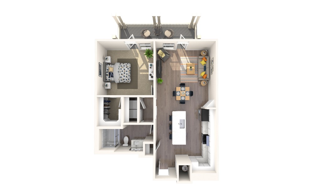 A1 Alt 10 1 Bed 1 Bath Floorplan A1 Alt 10 1 Bed 1 Bath Floorplan
