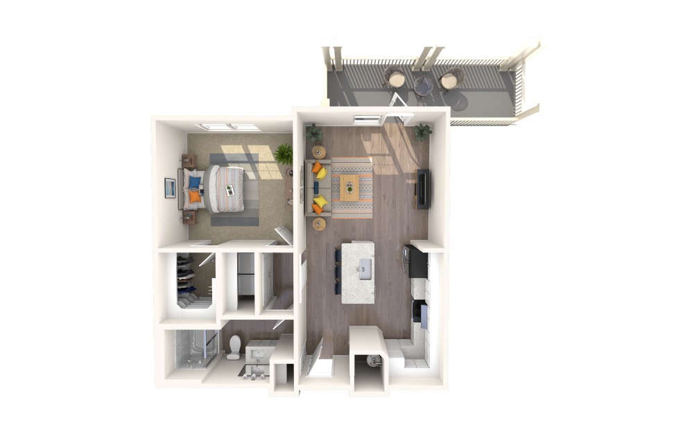 A1-Alt 8 1 Bed 1 Bath Floorplan A1-Alt 8 1 Bed 1 Bath Floorplan