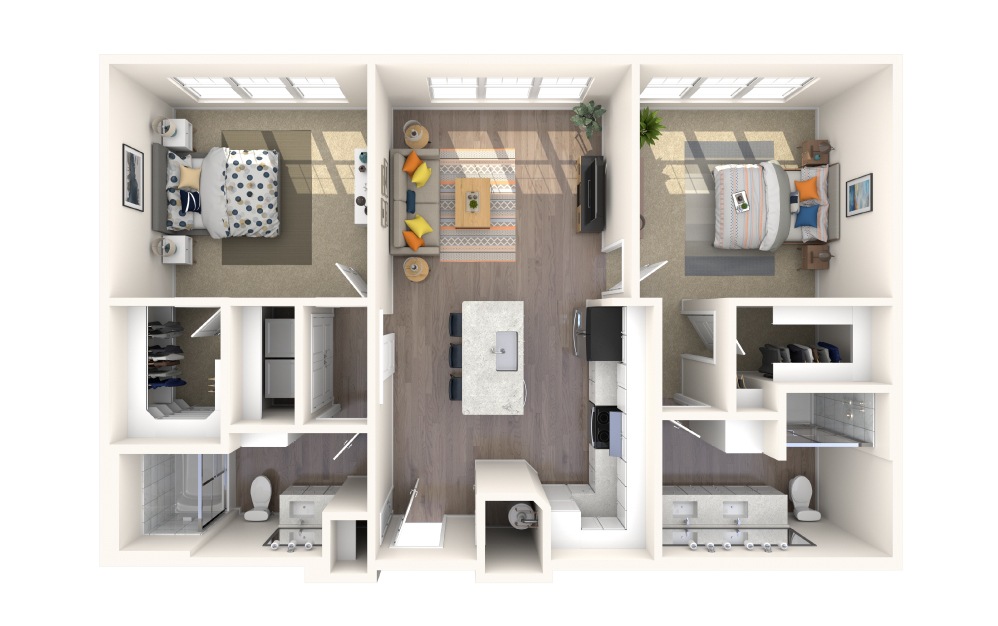 B4 Alt 8 2 Bed 12 Bath Floorplan B4 Alt 8 2 Bed 12 Bath Floorplan