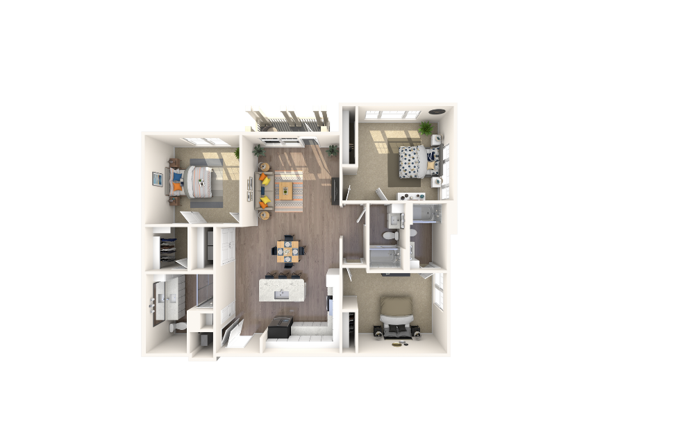 William Amber - 3 bedroom floorplan layout with 3 bathrooms and 1561 square feet