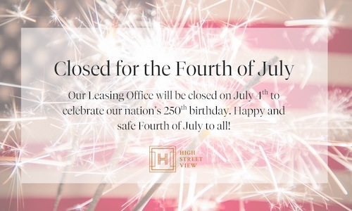Closed for the Fourth of July