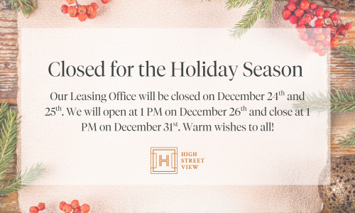 Closed for the Holiday Season